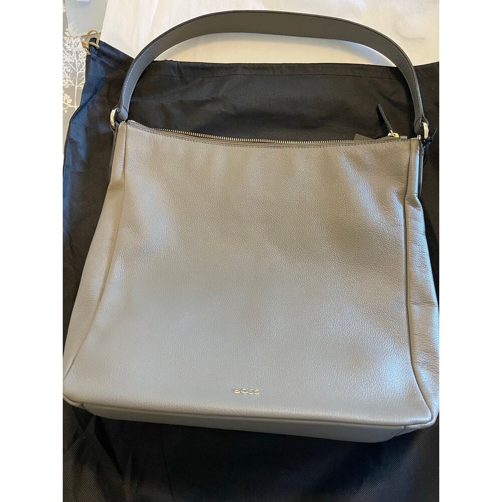 Boss Alyce Leather Hobo Bag - Picture 6 of 12